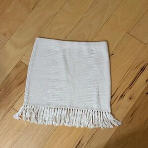 GB Girls Cream Fringe Mini Skirt